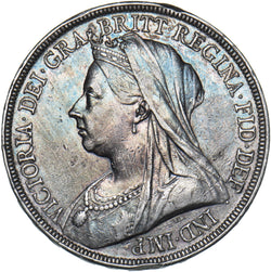 1896 LIX Crown - Victoria British Silver Coin - Nice