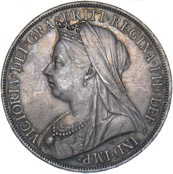 1900 LXIV Crown - Victoria British Silver Coin - Very Nice