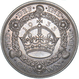 1933 Wreath Crown - George V British Silver Coin - Very Nice