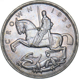 1935 Crown - George V British Silver Coin - Very Nice