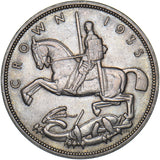 1935 Crown - George V British Silver Coin - Very Nice
