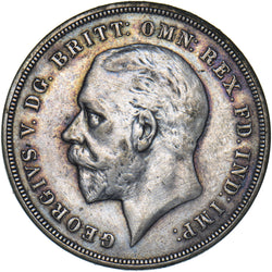 1935 Crown - George V British Silver Coin - Nice