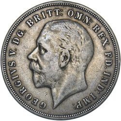1935 Crown - George V British Silver Coin - Nice