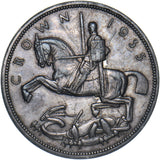 1935 Crown - George V British Silver Coin - Very Nice