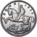 1935 Crown - George V British Silver Coin - Very Nice