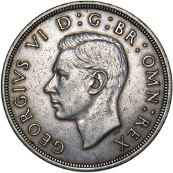 1937 Crown - George VI British Silver Coin - Nice