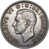 1937 Crown - George VI British Silver Coin - Nice