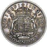 1937 Crown - George VI British Silver Coin - Nice