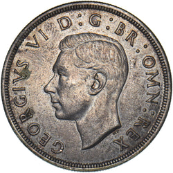 1937 Crown - George VI British Silver Coin - Very Nice