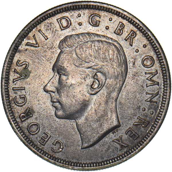 1937 Crown - George VI British Silver Coin - Very Nice