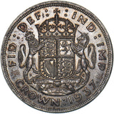 1937 Crown - George VI British Silver Coin - Very Nice