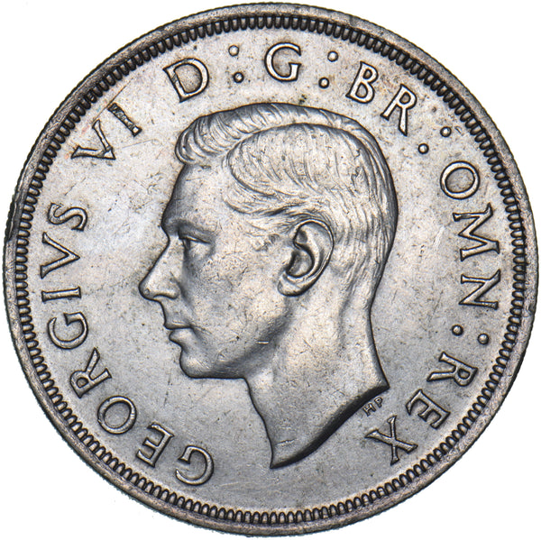 1937 Crown - George VI British Silver Coin - Very Nice