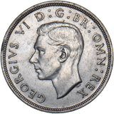 1937 Crown - George VI British Silver Coin - Very Nice