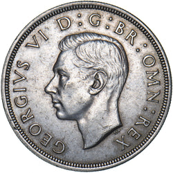 1937 Crown - George VI British Silver Coin - Very Nice
