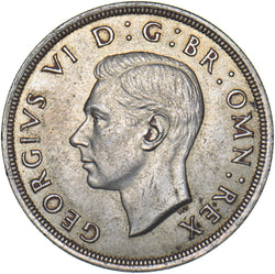 1937 Crown - George VI British Silver Coin - Very Nice