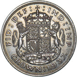 1937 Crown - George VI British Silver Coin - Very Nice