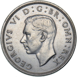 1937 Crown - George VI British Silver Coin - Very Nice