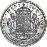 1937 Crown - George VI British Silver Coin - Very Nice