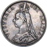 1889 Double Florin - Victoria British Silver Coin - Nice