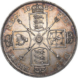 1889 Double Florin (Inverted 1) - Victoria British Silver Coin - Very Nice