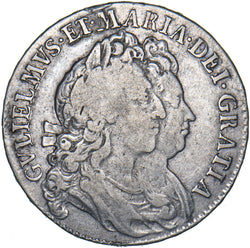 1691 Halfcrown - William & Mary British Silver Coin - Nice