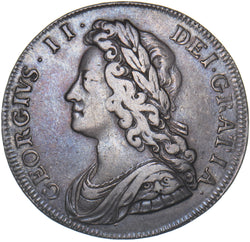 1732 Halfcrown - George II British Silver Coin - Nice