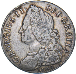 1745 LIMA Halfcrown - George II British Silver Coin - Nice