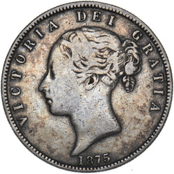 1875 Halfcrown - Victoria British Silver Coin - Nice