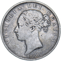 1880 Halfcrown - Victoria British Silver Coin - Nice