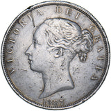 1887 Halfcrown (Young Head) - Victoria British Silver Coin