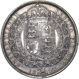 1887 Halfcrown - Victoria British Silver Coin - Very Nice