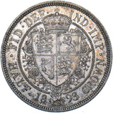 1893 Halfcrown - Victoria British Silver Coin - Very Nice