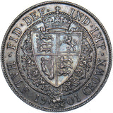 1901 Halfcrown - Victoria British Silver Coin - Very Nice