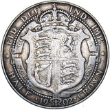 1902 Halfcrown - Edward VII British Silver Coin