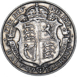 1912 Halfcrown - George V British Silver Coin - Nice