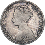 1859 Gothic Florin - Victoria British Silver Coin