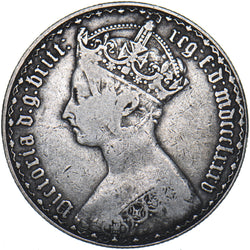 1885 Gothic Florin - Victoria British Silver Coin