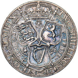 1897 Florin - Victoria British Silver Coin - Nice