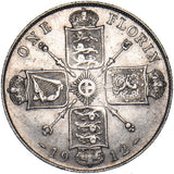 1912 Florin - George V British Silver Coin - Nice