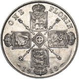 1913 Florin - George V British Silver Coin - Nice