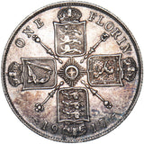 1917 Florin - George V British Silver Coin - Nice