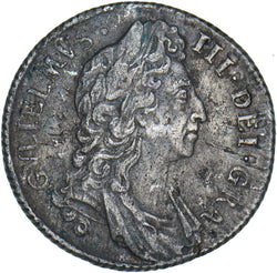 1696 Shilling - William III British Silver Coin