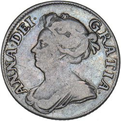 1709 Shilling - Anne British Silver Coin - Nice