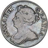 1709 Shilling - Anne British Silver Coin - Nice