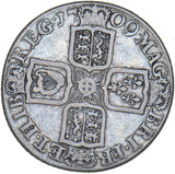 1709 Shilling - Anne British Silver Coin - Nice