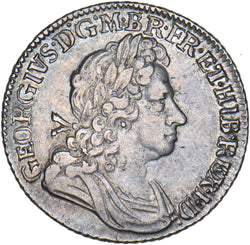 1723 SSC Shilling - George I British Silver Coin - Very Nice