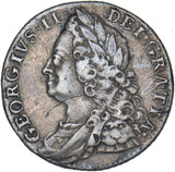 1750 Shilling (50 Over 46) - George II British Silver Coin