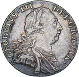 1787 Shilling - George III British Silver Coin - Nice