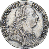 1787 Shilling - George III British Silver Coin - Nice