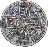 1787 Shilling - George III British Silver Coin - Nice